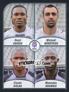 Sticker Agassa / Menetrier / Dielna / Doumbia - FOOT 2009-2010 n. 601 - Panini