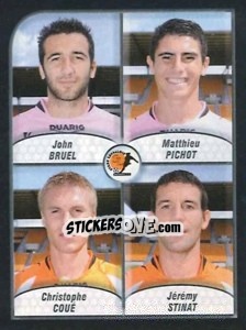 Sticker Bruel / Pichot / Coue / Stinat - FOOT 2009-2010 - Panini