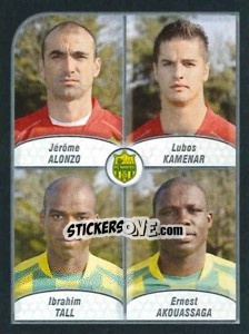 Sticker Alonzo / kamenar / tall / akouassaga - FOOT 2009-2010 - Panini