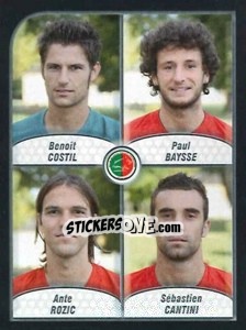 Cromo Costil / baysse / rozic / cantini - FOOT 2009-2010 - Panini