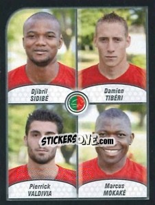 Figurina Sidibe / Tiberi / Valdivia / Mokake - FOOT 2009-2010 - Panini