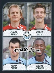 Sticker Sopalski / Salin / Tomas / N'Ganga - FOOT 2009-2010 - Panini