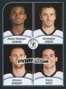 Sticker Camara / Avezac / Gimbert / Reset - FOOT 2009-2010 - Panini