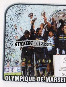 Sticker Olympique de Marseille (Le Champion de Ligue 1) - FOOT 2009-2010 n. V6 - Panini