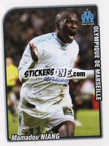 Cromo Mamadou Niang (Le meilleur Buteur de Ligue 1) - FOOT 2009-2010 - Panini