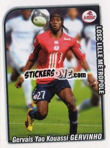 Sticker Gervinho (Le Meilleur Joueur De Ligue 1) - FOOT 2009-2010 n. V10 - Panini