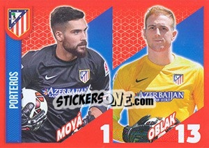 Sticker Moyà / Oblak - Atletico de Madrid 2014-2015 n. 8 - Panini