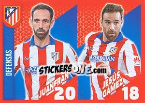 Sticker Juanfran / Jésus Gaméz - Atletico de Madrid 2014-2015 - Panini