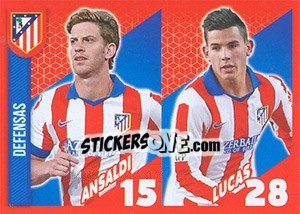 Sticker Ansaldi / Lucas Hernández - Atletico de Madrid 2014-2015 n. 12 - Panini