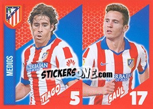 Sticker Tiago Mendes / Saúl - Atletico de Madrid 2014-2015 - Panini