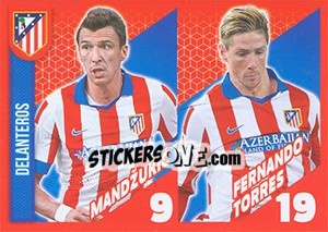 Sticker Mandžukic / fernando Torres - Atletico de Madrid 2014-2015 n. 18 - Panini