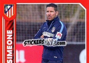 Sticker Diego Pablo Simeone in action - Atletico de Madrid 2014-2015 - Panini