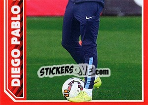 Sticker Diego Pablo Simeone in action - Atletico de Madrid 2014-2015 n. 21 - Panini