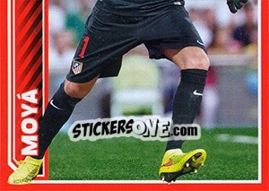 Cromo Moyà in action - Atletico de Madrid 2014-2015 - Panini