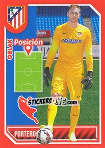 Sticker Jan Oblak (Position) - Atletico de Madrid 2014-2015 n. 32 - Panini