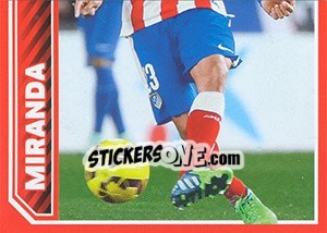 Sticker Miranda in action - Atletico de Madrid 2014-2015 - Panini
