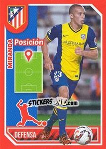 Sticker Miranda (Position) - Atletico de Madrid 2014-2015 - Panini