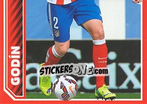 Sticker Godín in action - Atletico de Madrid 2014-2015 n. 51 - Panini
