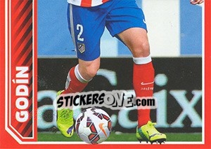 Sticker Godín in action - Atletico de Madrid 2014-2015 - Panini