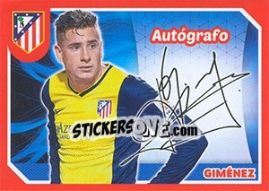 Sticker Giménez (Autografo) - Atletico de Madrid 2014-2015 - Panini