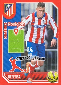 Cromo Giménez (Position) - Atletico de Madrid 2014-2015 - Panini