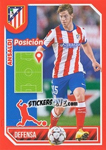 Sticker Ansaldi (Position) - Atletico de Madrid 2014-2015 - Panini