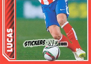 Cromo Lucas Hernández in action - Atletico de Madrid 2014-2015 - Panini