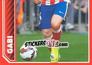 Figurina Gabi in action - Atletico de Madrid 2014-2015 - Panini