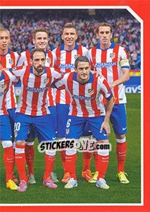 Figurina Team shot (In striped equip) - Atletico de Madrid 2014-2015 - Panini