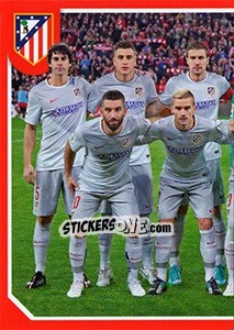 Sticker Team shot (In gray equip) - Atletico de Madrid 2014-2015 - Panini