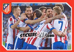 Sticker FC Atletico de Madrid in 2014-15 (Goal Celebration) - Atletico de Madrid 2014-2015 - Panini