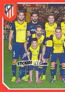 Sticker Team shot (In blue-yellow equip) - Atletico de Madrid 2014-2015 n. 86 - Panini