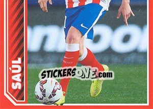 Figurina Saúl in action - Atletico de Madrid 2014-2015 - Panini