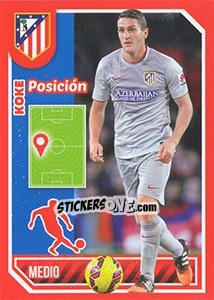Sticker Koke (Position) - Atletico de Madrid 2014-2015 - Panini