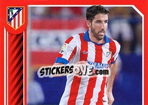 Cromo Raúl García in action - Atletico de Madrid 2014-2015 - Panini