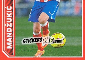 Cromo Mandžukic in action - Atletico de Madrid 2014-2015 - Panini