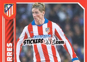 Sticker Fernando Torres in action - Atletico de Madrid 2014-2015 n. 142 - Panini
