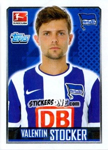 Sticker Valentin Stocker - German Football Bundesliga 2014-2015 n. 28 - Topps