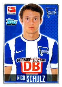 Sticker Nico Schulz - German Football Bundesliga 2014-2015 - Topps