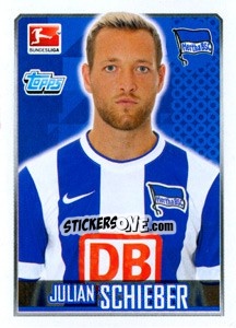 Sticker Julian Schieber - German Football Bundesliga 2014-2015 - Topps