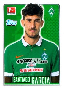 Sticker Santiago Garcia - German Football Bundesliga 2014-2015 n. 39 - Topps