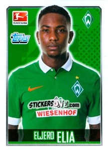 Sticker Eljero Elia - German Football Bundesliga 2014-2015 - Topps