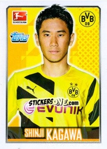 Sticker Shinji Kagawa - German Football Bundesliga 2014-2015 - Topps