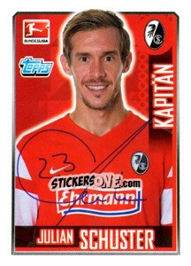 Sticker Julian Schuster - German Football Bundesliga 2014-2015 - Topps