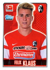 Sticker Felix Klaus - German Football Bundesliga 2014-2015 - Topps