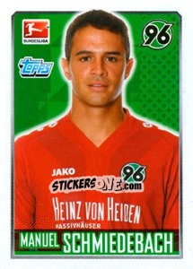 Sticker Manuel Schmiedebach - German Football Bundesliga 2014-2015 n. 117 - Topps