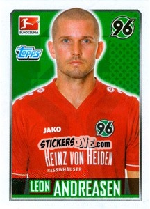 Sticker Leon Andreasen - German Football Bundesliga 2014-2015 n. 118 - Topps