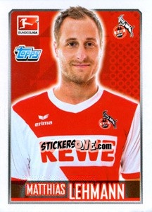 Sticker Matthias Lehmann - German Football Bundesliga 2014-2015 n. 150 - Topps