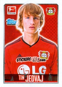 Sticker Tin Jedvaj - German Football Bundesliga 2014-2015 n. 160 - Topps