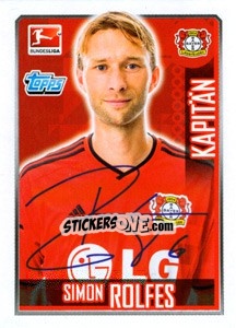 Sticker Simon Rolfes - German Football Bundesliga 2014-2015 n. 161 - Topps